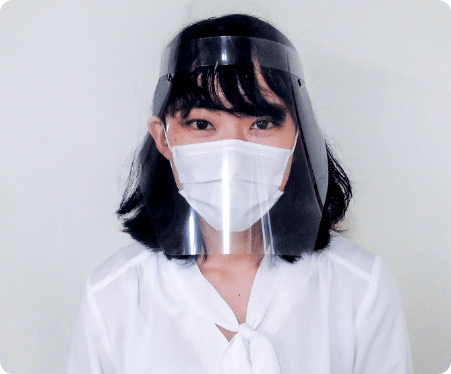 高い透明性で広い視野を確保!軽いので疲れにくい!自由にサイズ調整可能!使い捨てタイプなので衛生的!